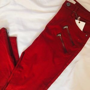 NWT zara red jeans